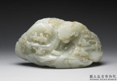 图片[3]-Jade carving in the shape of a mountain with figures hunting game, Qing dynasty (1644-1911)-China Archive